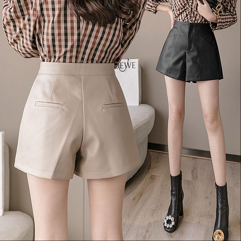 Autumn Winter Elastic High Waist Womens Shorts Wide Leg PU Leather Fashion Casual Korean Style Q416, White;black
Autumn Winter Elastic High Waist Womens Shorts Wide Leg PU Leather Fashion Casual Korean Style Q416, White;black