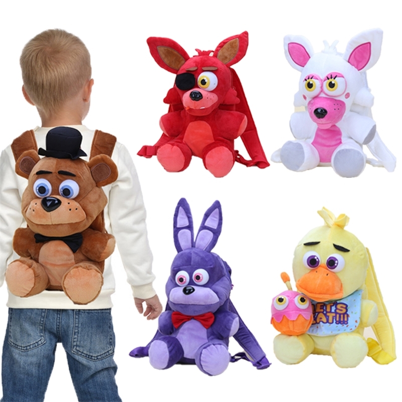 33cm FNAF bag Five Nights At Freddy's plush bag Freddy Fazbear Chica Bonnie Mangle foxy backPack plush stuffed Toys schoolbag 210331
33cm FNAF bag Five Nights At Freddy's plush bag Freddy Fazbear Chica Bonnie Mangle foxy backPack plush stuffed Toys schoolbag 210331