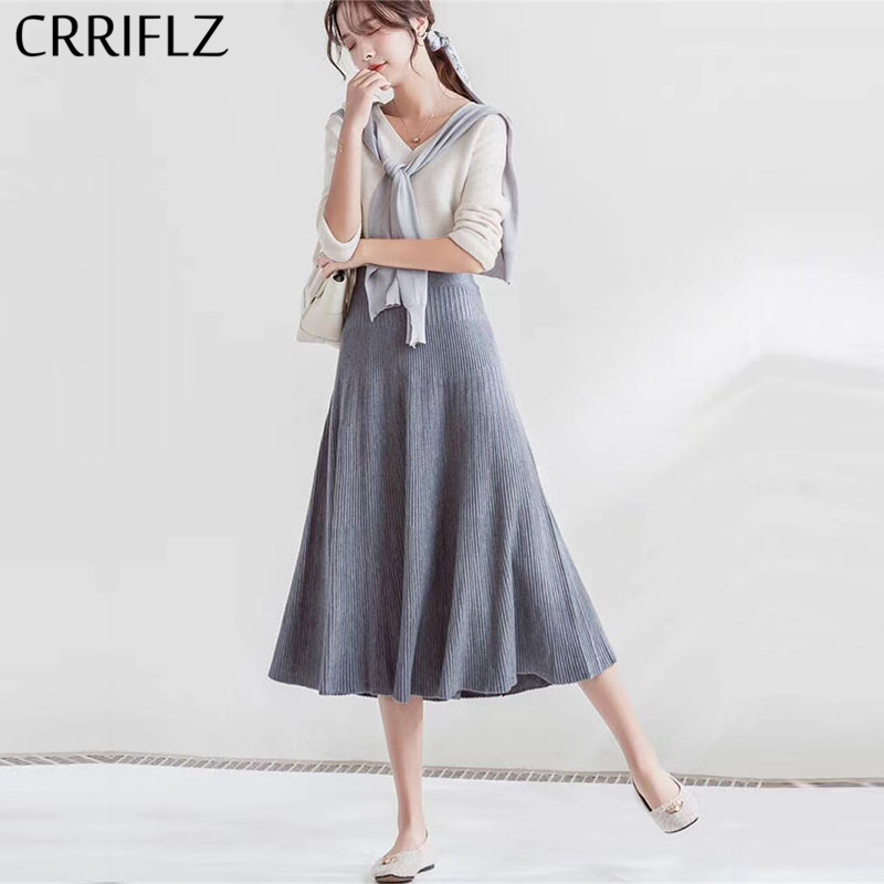 CRRIFLZ Autumn Winter Eegant Solid Knitted Skirt Women Casual High Waist Slim Midi 210520, Apricot
CRRIFLZ Autumn Winter Eegant Solid Knitted Skirt Women Casual High Waist Slim Midi 210520, Apricot