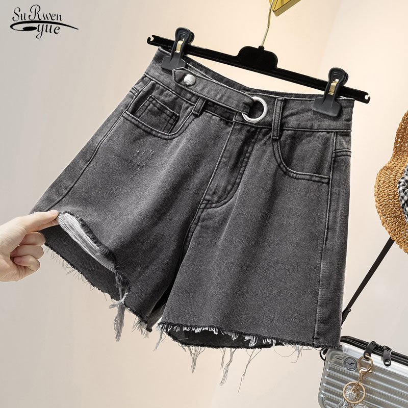Summer Women Shorts Casual Loose Plus Size High Waist Ladies Korean Style Short Jeans spodenki damskie 9742 210508