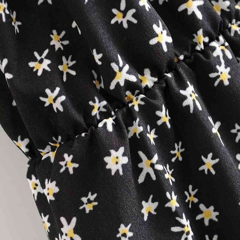 Summer Boho Floral Print Bodysuit Women Loose Casual Short Sleeve Jumpsuit Playsuit Turn Down Collar Holiday Beach Overalls 210515