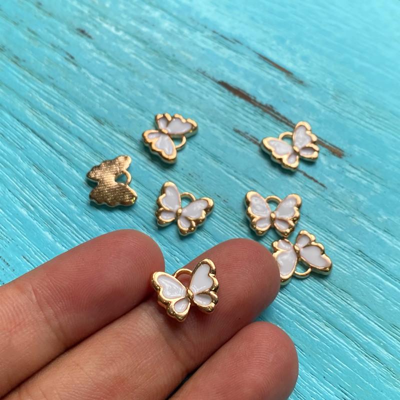 Charms 18pcs White Drop Oil Butterfly Pendants Antique Gold Tone Jewelry Making DIY WomenNecklace Bracelet Handmade Crafts, Bronze;silver
Charms 18pcs White Drop Oil Butterfly Pendants Antique Gold Tone Jewelry Making DIY WomenNecklace Bracelet Handmade Crafts, Bronze;silver