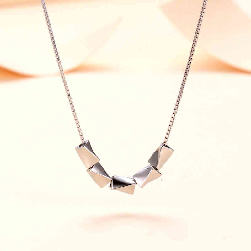Saffron Di Rice Grain Necklace S925 Sterling Silver Cardamom Clavicle Chain Simple Personality 2021 Net Red Tide Style Temperament