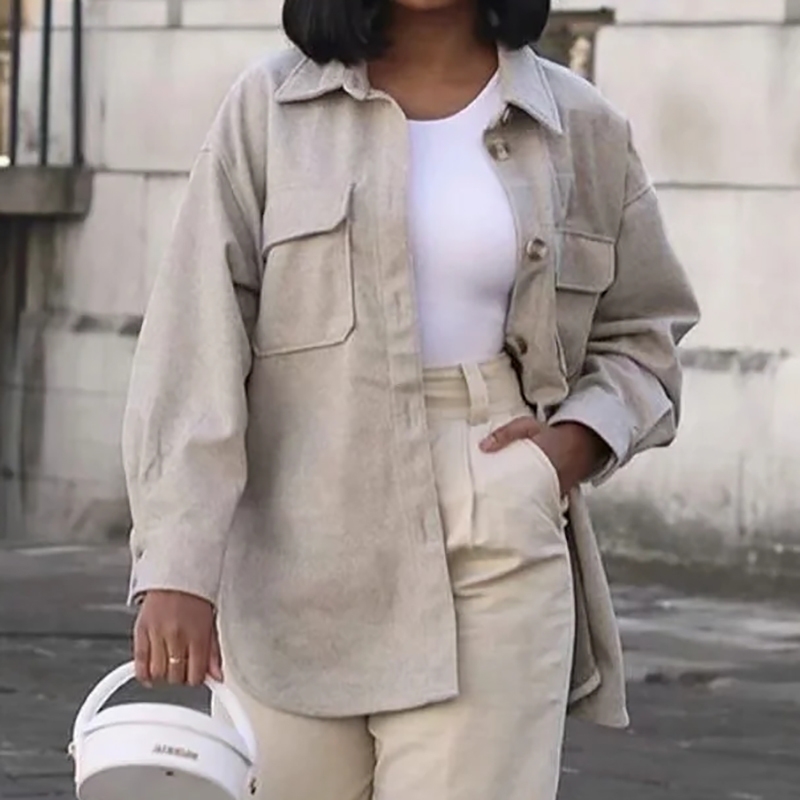 Vintage Women Elegant Woolen Long Jackets Autumn-Winter Fashion Ladies Thick Loose Coats Warm Girls Oversize Outwear 210430