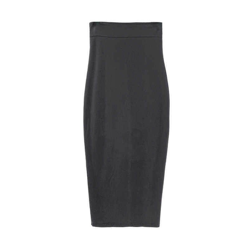 WOMENGAGA European And American Autumn High Waist Mid-length Tight-fitting Hip Slim Slimming Elasticity Skirt Women 2VC 210603