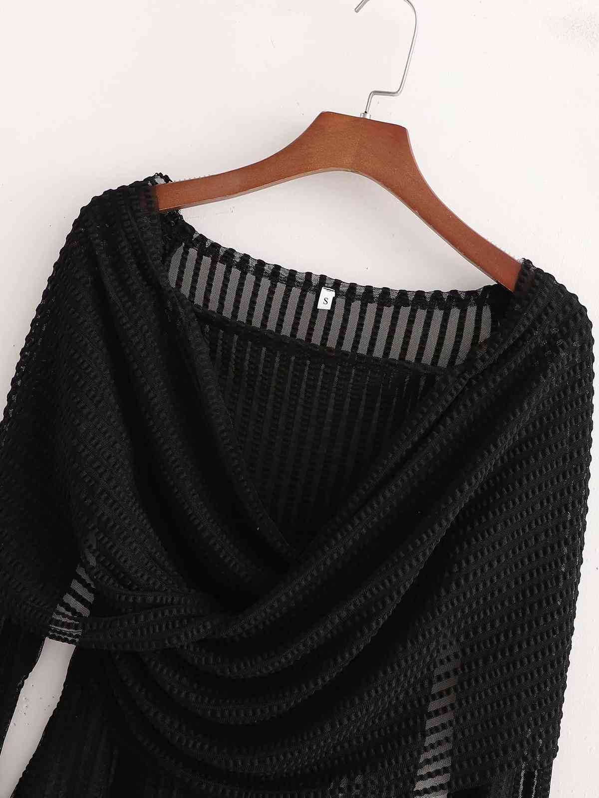 Sexy Women Solid Striped Bodysuit Fashion Ladies Transparent Mesh Playsuits Streetwear Female Chic Cross 210430