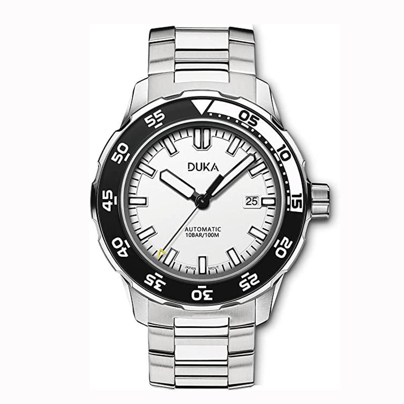 Wristwatches DUKA Top Luxury Sapphire NH35 Men Automatic Mechanical Watches 10Bar Waterproof Luminous Stainless Steel Mens Watch Relogio, White
Wristwatches DUKA Top Luxury Sapphire NH35 Men Automatic Mechanical Watches 10Bar Waterproof Luminous Stainless Steel Mens Watch Relogio, White