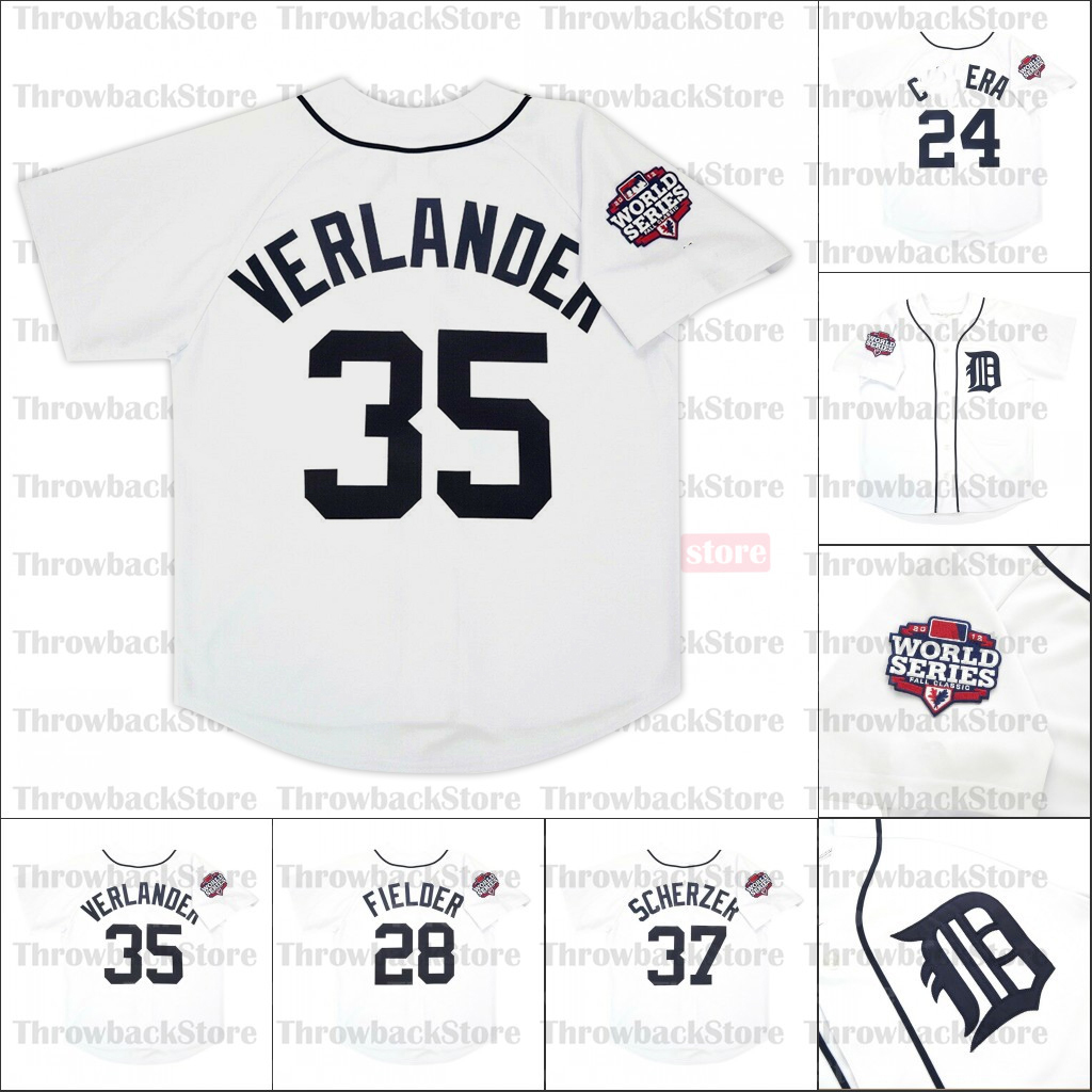 Custom Retro Baseball Jersey 2012 Home Jerseys #37 Max Scherzer #35 Justin Verlander #28 Prince Fielder, White/men
Custom Retro Baseball Jersey 2012 Home Jerseys #37 Max Scherzer #35 Justin Verlander #28 Prince Fielder, White/men