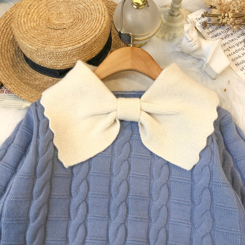 Women's Sweaters Spring fall fashion beautiful women bow neck long sleeve sweater blue baby torsion knitted sweet casual girl retro jumper top S4QH, 1# shoe box
Women's Sweaters Spring fall fashion beautiful women bow neck long sleeve sweater blue baby torsion knitted sweet casual girl retro jumper top S4QH, 1# shoe box