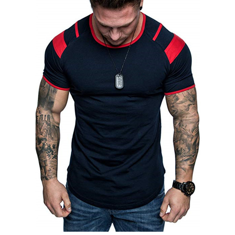 Harajuku T-Shirt Men's t shirts O-neck Slim Short Sleeve Bodybuilding Gym Top Clothing Casual t shirt men Fashion tshirt 210515