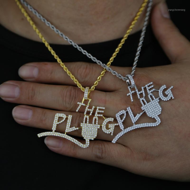 Chains Iced Out Bling CZ Letter Pendant Shiny 5A Cubic Zirconia The Plug Necklace With Rope Chain Choker Hip Hop Jewelry For Men Boy
Chains Iced Out Bling CZ Letter Pendant Shiny 5A Cubic Zirconia The Plug Necklace With Rope Chain Choker Hip Hop Jewelry For Men Boy