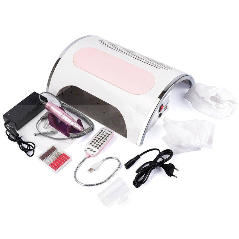 Nail Drill & Accessories 5 In 1 Electric Machine Dust Vacuum Suction Cleaner LED Pedicure Light UV Cure Lamp Manicure