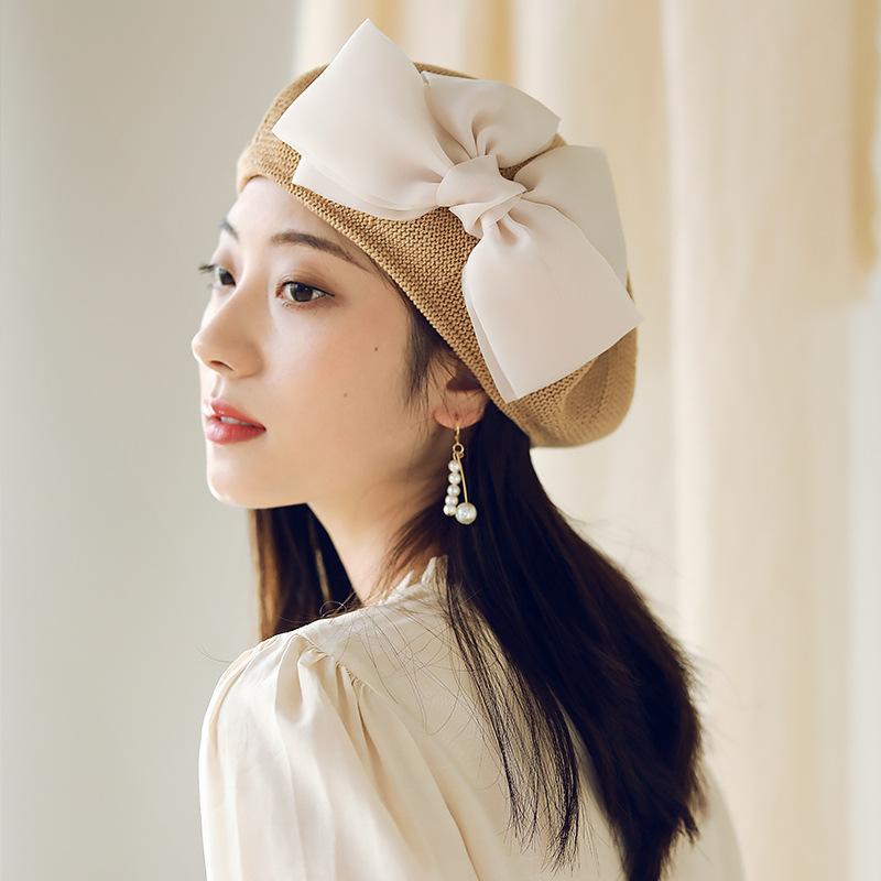 Berets 202107-weimin Breathable Knitting Bowknot Lady Beret Hat Women Leisure Painter, Black
Berets 202107-weimin Breathable Knitting Bowknot Lady Beret Hat Women Leisure Painter, Black