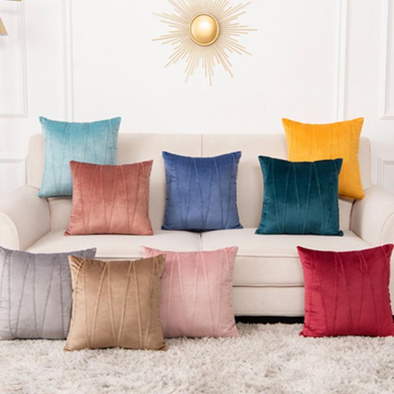 Pillow Case Quilted Striped Velvet Throw Covers Solid Color Cushion Decorate Sofa Livingroom Couch Cozy Cover
Pillow Case Quilted Striped Velvet Throw Covers Solid Color Cushion Decorate Sofa Livingroom Couch Cozy Cover