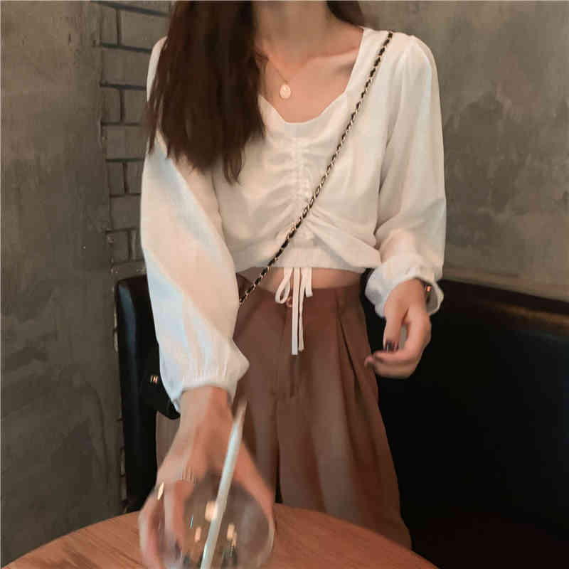 spring Vintage white Shirt female Oversize Tops Long sleeve Girls Blouse Plus Size Summer Women Blouses femme Blusas 210417Z