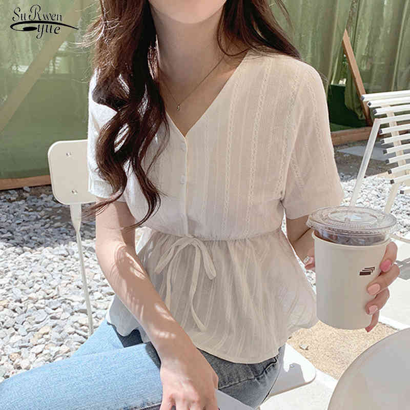 Summer Elegant V-Neck Tops Short Sleeve Chic French Slim Patchwork Blouse Women Cotton Shirt Clothes Blusa Mujer 14550 210521, Black
Summer Elegant V-Neck Tops Short Sleeve Chic French Slim Patchwork Blouse Women Cotton Shirt Clothes Blusa Mujer 14550 210521, Black