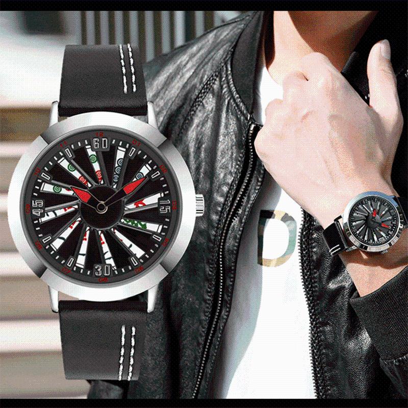 Wristwatches SANDA Casual Mens Watches Quartz Leather Strap Watch Male Fashion Rotation Wristwatch Unique Spin Sport Clock Relogio Masculino, Black
Wristwatches SANDA Casual Mens Watches Quartz Leather Strap Watch Male Fashion Rotation Wristwatch Unique Spin Sport Clock Relogio Masculino, Black