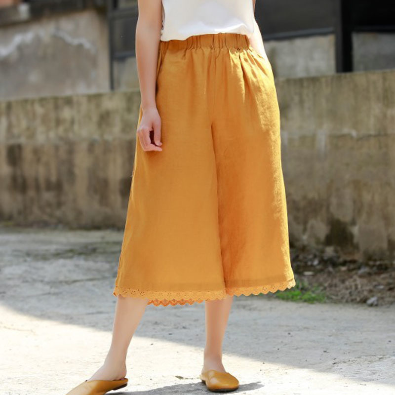 Johnature Summer Cotton Linen Retro Pocket Elastic Waist 4 Color Wide Leg Pants Loose Comfortable All-match Women Pants 210521, Beige
Johnature Summer Cotton Linen Retro Pocket Elastic Waist 4 Color Wide Leg Pants Loose Comfortable All-match Women Pants 210521, Beige