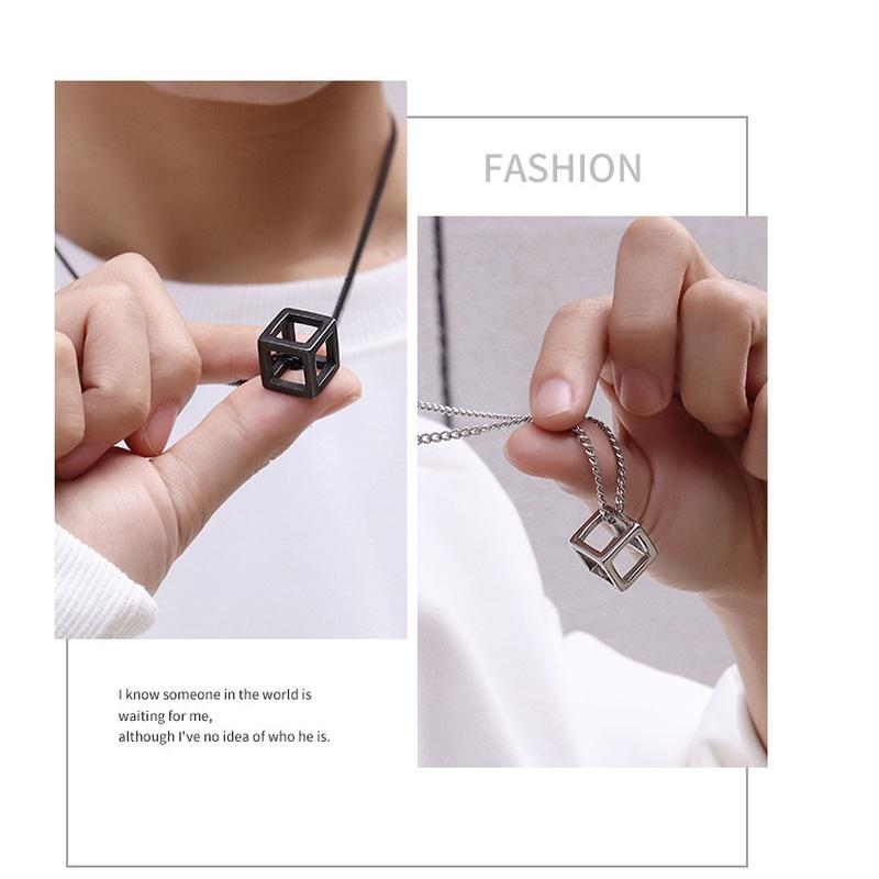 Pendant Necklaces Men And Women Retro Fashion Hollow Necklace Square Three-Dimensional Geometric Simple All-Match Jewelry
Pendant Necklaces Men And Women Retro Fashion Hollow Necklace Square Three-Dimensional Geometric Simple All-Match Jewelry