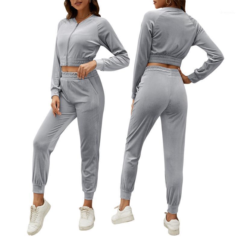 Running Sets 2021 Fashion Women Velvet 2Pcs Set Autumn Winter Tracksuit Sport Suit Slim Solid Casual Outfit Long Sleeve Short Jacket+Pants, Black;blue
Running Sets 2021 Fashion Women Velvet 2Pcs Set Autumn Winter Tracksuit Sport Suit Slim Solid Casual Outfit Long Sleeve Short Jacket+Pants, Black;blue