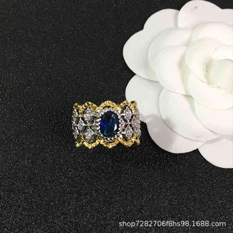 2021 Open Ring, Light and Luxurious Natural Crystal High Sense of Temperament, Minority Women's Finger Ring