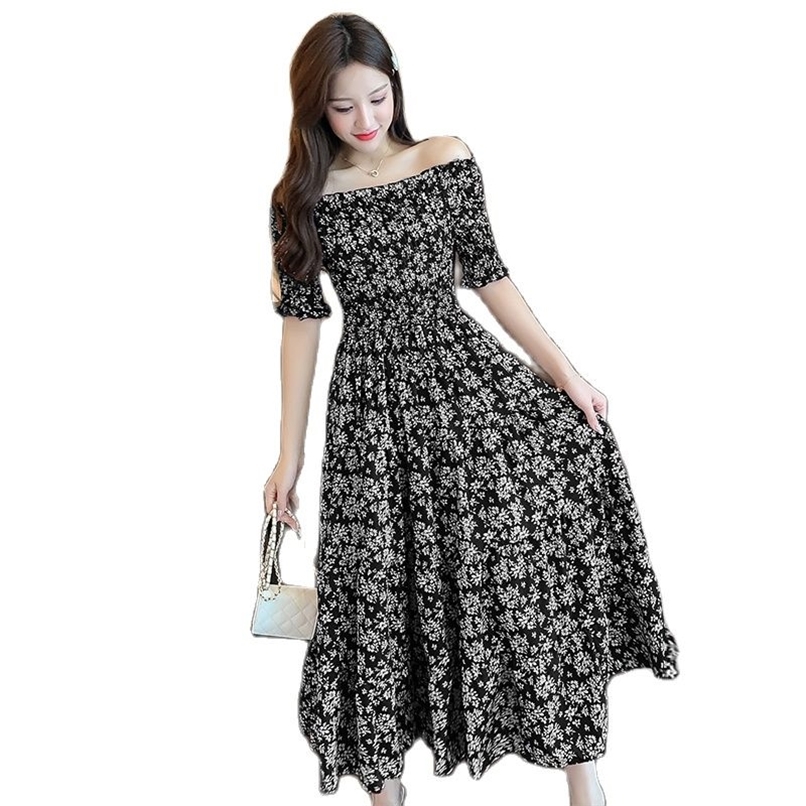 Fashion Women's Dress Summer Chiffon Printed Waist-Shoulder Super Fairy Retro Big Swing dresses women 210520, Bordeaux red
Fashion Women's Dress Summer Chiffon Printed Waist-Shoulder Super Fairy Retro Big Swing dresses women 210520, Bordeaux red