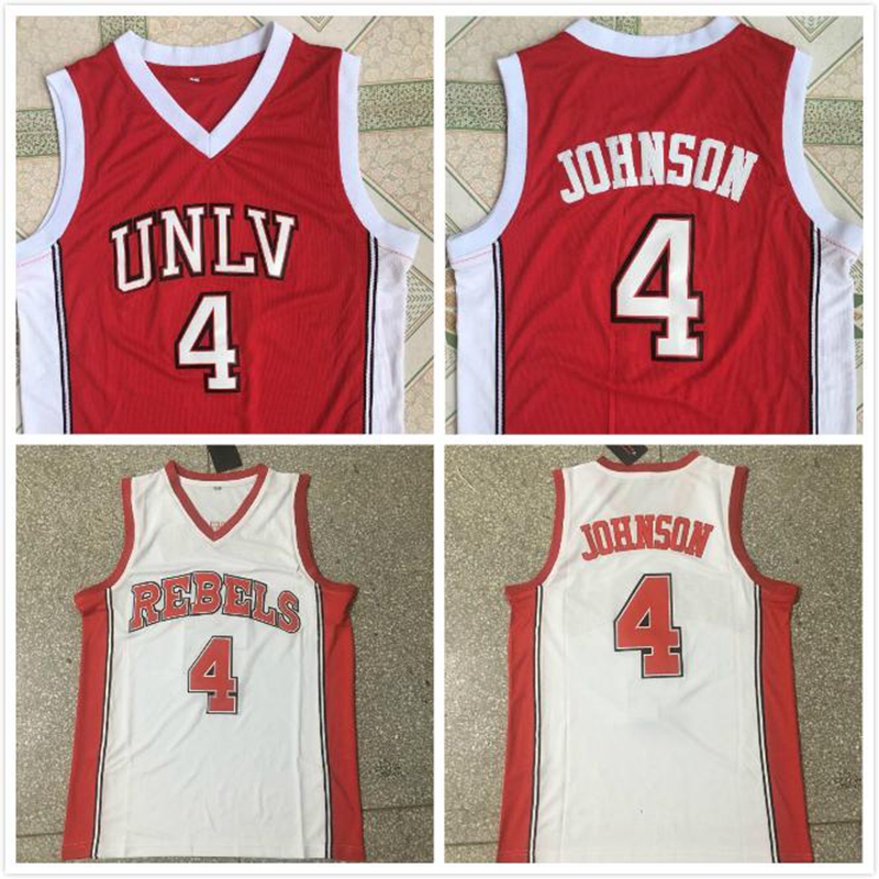 Mens NCAA UNLV Runnin Rebels Larry Johnson College Basketball Jerseys Anderson Hunt Stacey Augmon Greg Anthony UNLV REBELS Jersey от DHgate WW