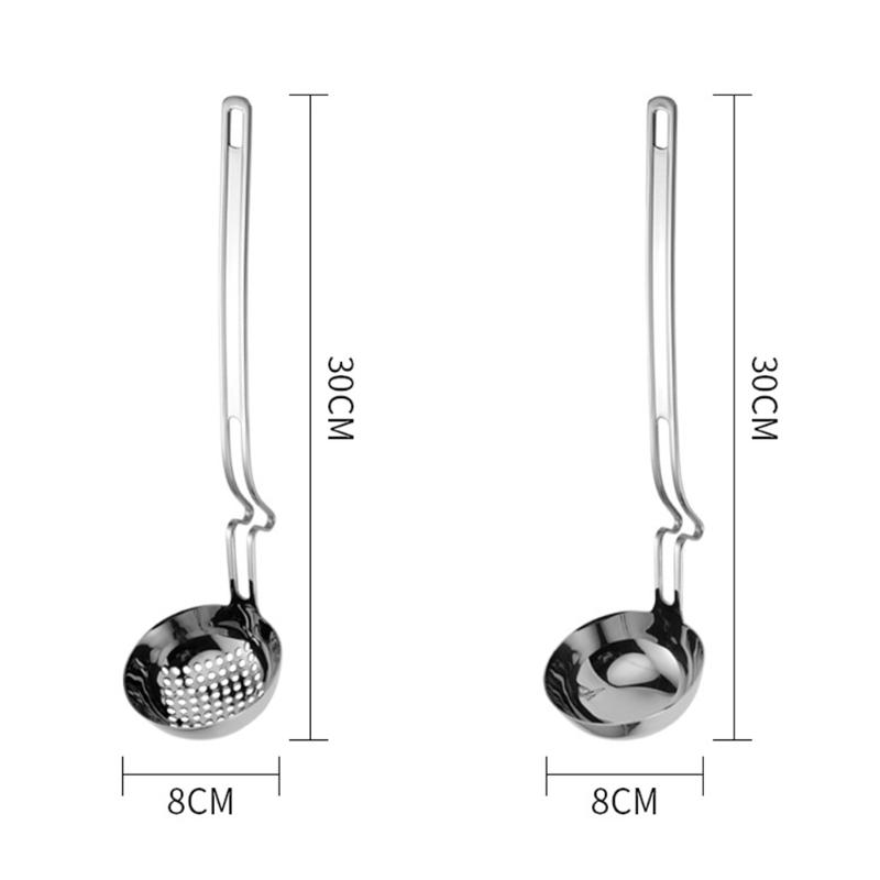 Mini Thicken 304 Stainless Steel Pot Hanging Soup Spoon Scoop Ladle Colander Filter Home Kitchen Gadgets Kitchenware Colanders & Strainers
