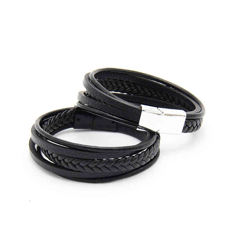 Bangle Charm Bracelets Leather Rope Hand Woven Men's Jewelry