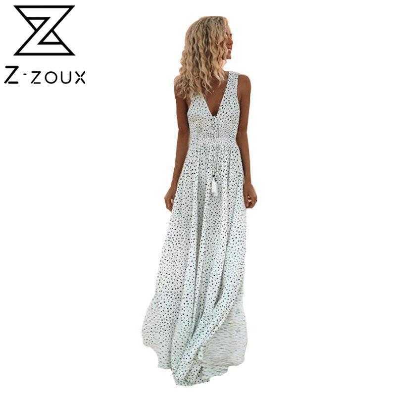 Women Dresses Irregular Dot Print V Neck Sleeveless Long Slim Thin Pleated Plus Size Summer 210524, White
Women Dresses Irregular Dot Print V Neck Sleeveless Long Slim Thin Pleated Plus Size Summer 210524, White