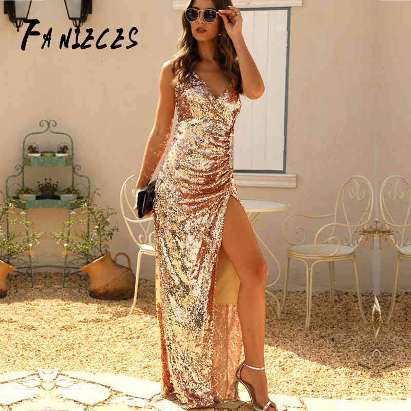 Spaghetti Strap Women Sexy Sequin long Sleeve Side Slit Evening Party Dress Ladies Formal business Bodycon Maxi Dresses Vestidos 210520, V82-1069
Spaghetti Strap Women Sexy Sequin long Sleeve Side Slit Evening Party Dress Ladies Formal business Bodycon Maxi Dresses Vestidos 210520, V82-1069