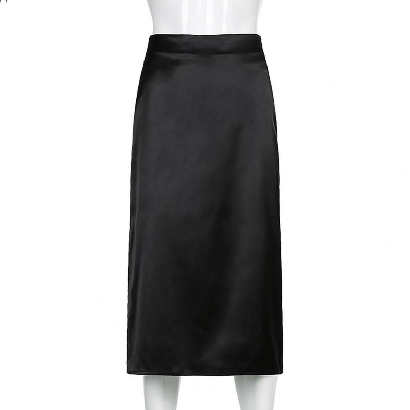 Women Elegant Slim Skirt Solid Color Slit Hem Polyester High Waist Loose Long For Office Streetwear Skirts, Black
Women Elegant Slim Skirt Solid Color Slit Hem Polyester High Waist Loose Long For Office Streetwear Skirts, Black