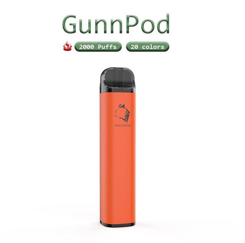 Gunnpod 2000 Puffs Gunpod Disposable Vape Pen E Cigarette Deivce 1250mAh 18350 Battery 8ml 20 Colors Vapes Kit bang xxl air bar max
Gunnpod 2000 Puffs Gunpod Disposable Vape Pen E Cigarette Deivce 1250mAh 18350 Battery 8ml 20 Colors Vapes Kit bang xxl air bar max