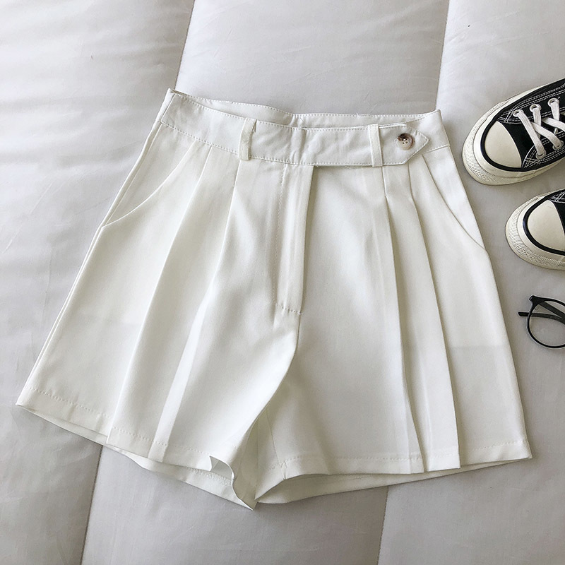 Kimutomo Casual Shorts Women Summer Fashion Korean Ins Style Female High Waist Solid All-matching Bottoms Outwear Elegant 210521