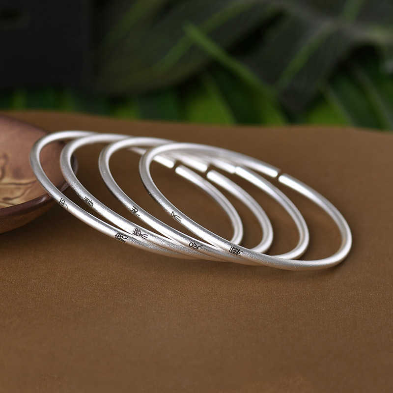 925 Silver Plated Bangles Open Size With Chinese Old Words Statement Bracelets Jewelry For Men Or Women
925 Silver Plated Bangles Open Size With Chinese Old Words Statement Bracelets Jewelry For Men Or Women