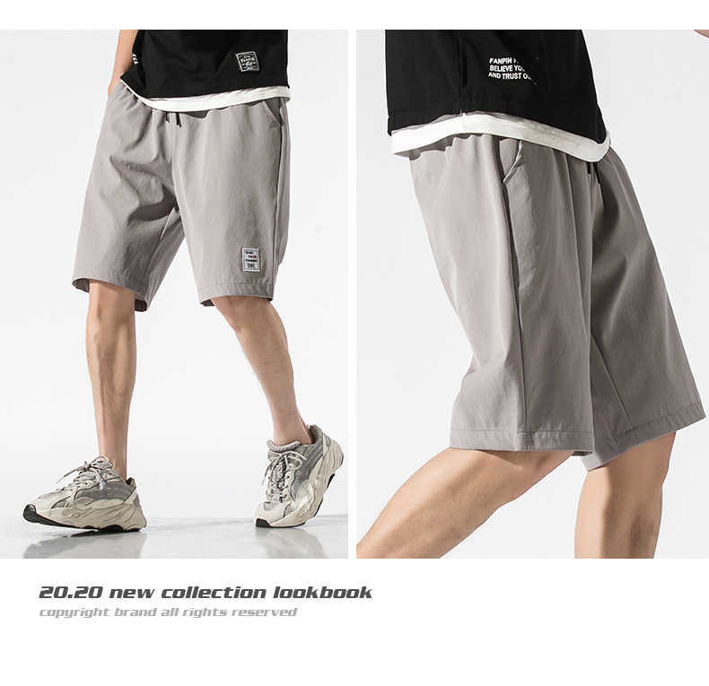 Varsanol Solid Black Shorts Men Casual Bermuda Masculina Clothing Summer Running Sport Short Pants Men Gym Fitness Panties 5xl 210601