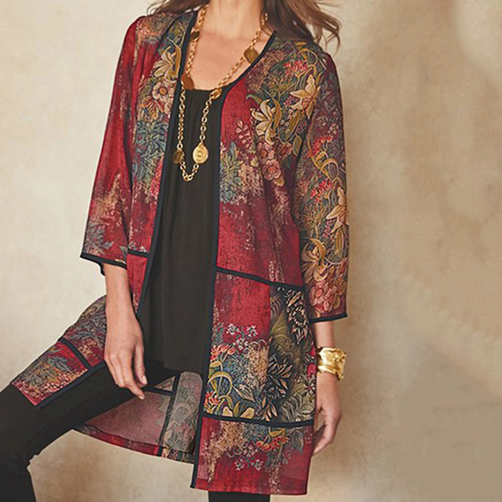 Floral Cardigan Summer Womens Jackets Loose Smock Vacation Beach Breathable Hot Sell 4 Colors Women Coats
Floral Cardigan Summer Womens Jackets Loose Smock Vacation Beach Breathable Hot Sell 4 Colors Women Coats