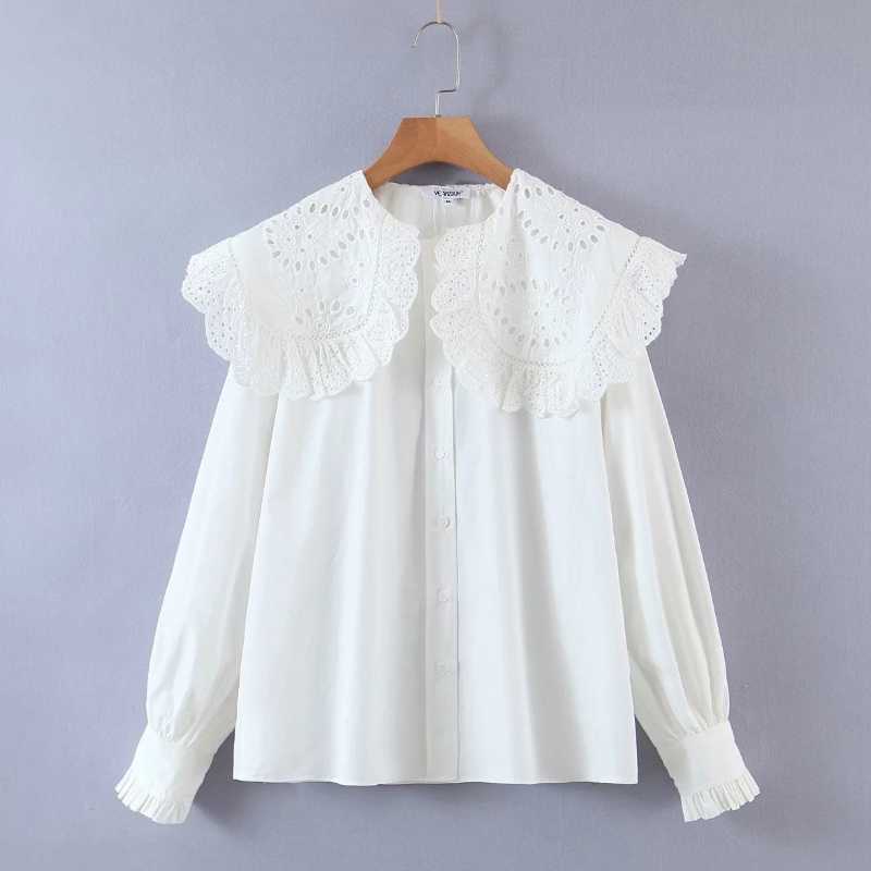 Women Hollow Embroidery Turndown Collar White Shirts Female Long Sleeve Blouses Casual Lady Loose Tops Blusas S8277 210721, As pic
Women Hollow Embroidery Turndown Collar White Shirts Female Long Sleeve Blouses Casual Lady Loose Tops Blusas S8277 210721, As pic