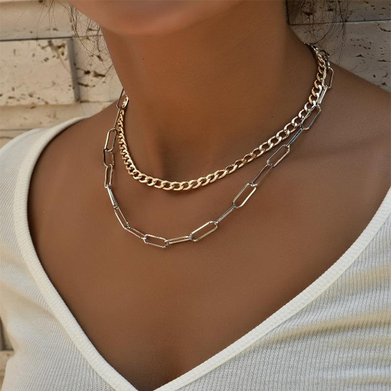 Pendant Necklaces Bohemia Chain Necklace For Women, Simple Iron Mill Cross Multi-layer Gold And Silver Color Women
Pendant Necklaces Bohemia Chain Necklace For Women, Simple Iron Mill Cross Multi-layer Gold And Silver Color Women