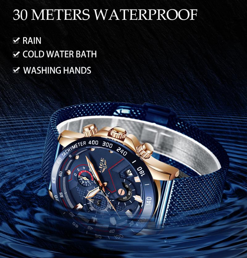 Wristwatches LIGE Mens Watches 2021 Top Waterproof Quartz Clock Male Business Dial Blue Sport Watch For Men Casual Chronograph, Slivery;brown
Wristwatches LIGE Mens Watches 2021 Top Waterproof Quartz Clock Male Business Dial Blue Sport Watch For Men Casual Chronograph, Slivery;brown