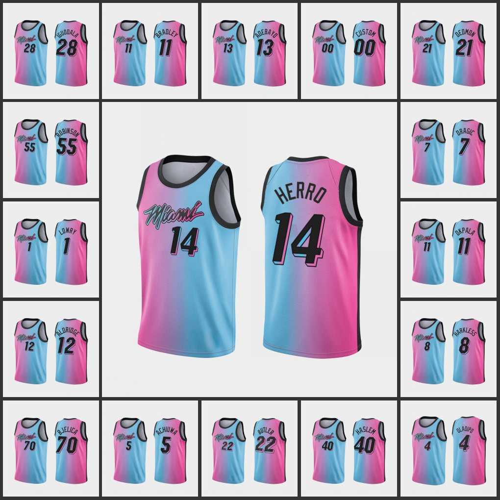 MiamiHeatMen Bam Ado Jimmy Butler Tyler Herro Duncan Robinson Goran Dragic CustomCityEdition Vice Blue Pick Jersey
MiamiHeatMen Bam Ado Jimmy Butler Tyler Herro Duncan Robinson Goran Dragic CustomCityEdition Vice Blue Pick Jersey
