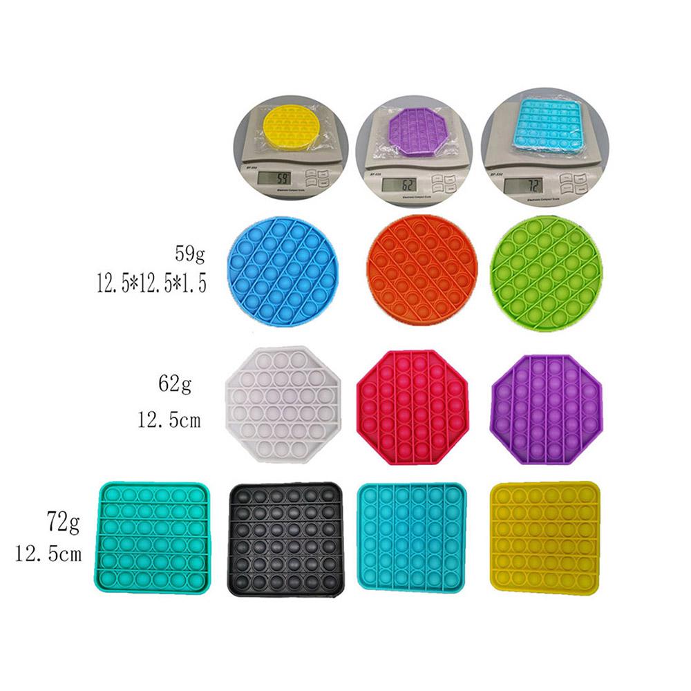 Rainbow Fidget Toys Sensory Push Bubble Toy Autism Special Needs Anxiety Stress Reliever for Students Office Workers