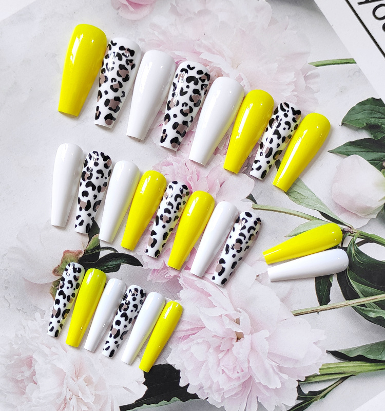 Press on nails Nail tips false nails finger blue white rock strip 24pcs/box fashional full cover Christmas French ballet Detachable ultra-thin fashion