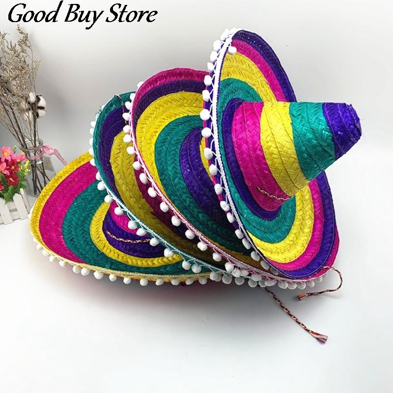 Wide Brim Hats Oversize Panama Men Women Party Sun Caps Natural Straw Mexican Hat Fashion Raffia Carnival Sombrero Colorful Striped Bucket, Blue;gray
Wide Brim Hats Oversize Panama Men Women Party Sun Caps Natural Straw Mexican Hat Fashion Raffia Carnival Sombrero Colorful Striped Bucket, Blue;gray