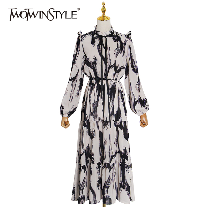 TWOTWINSTYLE Elegant Hit Color Dress For Women O Neck Lantern Sleeve High Waist Vintage Dresses Female Fashion New Clothing 2021, Aspicture
TWOTWINSTYLE Elegant Hit Color Dress For Women O Neck Lantern Sleeve High Waist Vintage Dresses Female Fashion New Clothing 2021, Aspicture