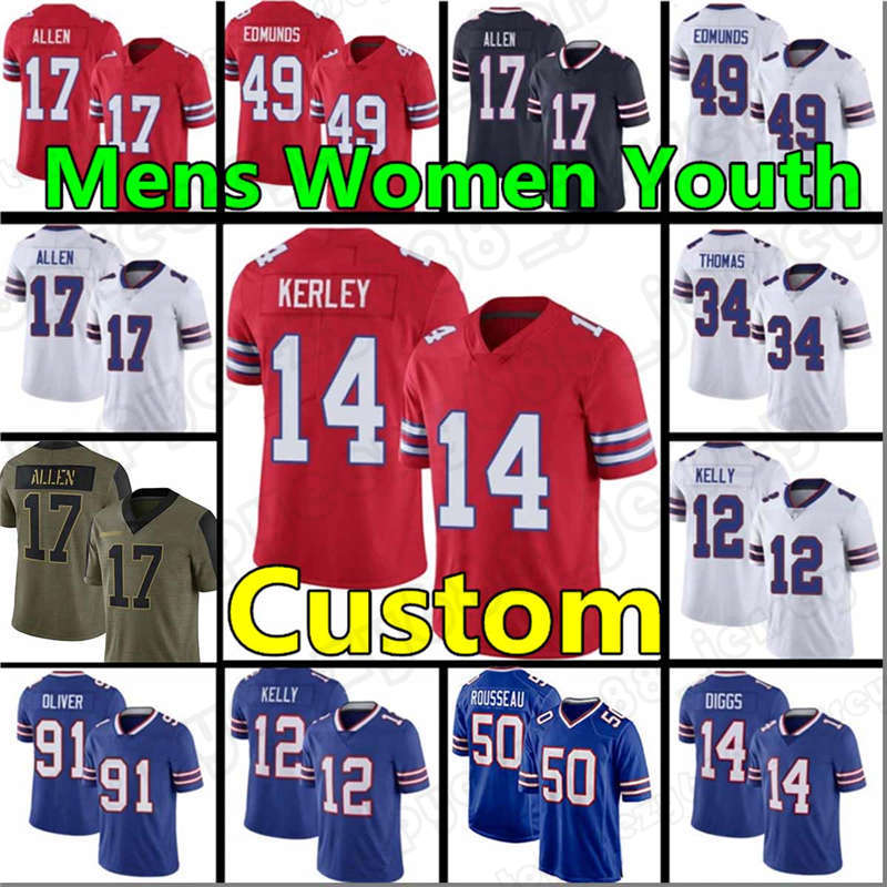 14 Stefon Diggs Custom Cole Beasley Football Josh Allen Jerseys 91 Oliver Tre'Davious White Men Jerry Hughes Matt Milano Jim Kelly Gregory Rousseau Zack Moss, Custom women(bier)
14 Stefon Diggs Custom Cole Beasley Football Josh Allen Jerseys 91 Oliver Tre'Davious White Men Jerry Hughes Matt Milano Jim Kelly Gregory Rousseau Zack Moss, Custom women(bier)