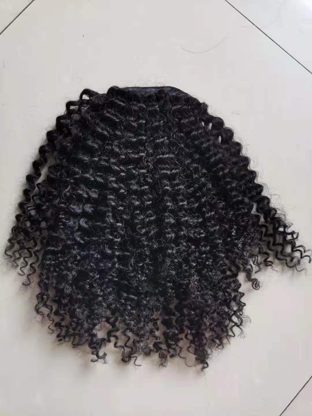 Premium kinky coily brazilian hair sleek ponytail natural hair queen with drawstring two combs soft and comfortable