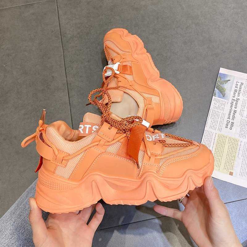 New Casual Fashion Women's Chunky Sneakers Thick Bottom Platform Vulcanize Wide Type Dad Shoes Breathable Running Shoe Y0907, Black
New Casual Fashion Women's Chunky Sneakers Thick Bottom Platform Vulcanize Wide Type Dad Shoes Breathable Running Shoe Y0907, Black