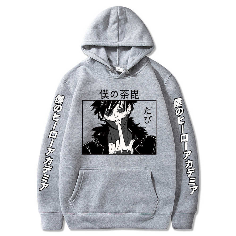 Japanese Anime Dabi Boku No My Hero Academia Unisex Hoodie Cool Cartoon Sad Boy Print Streetwear Fashion Oversized Sweatshirts Y0804