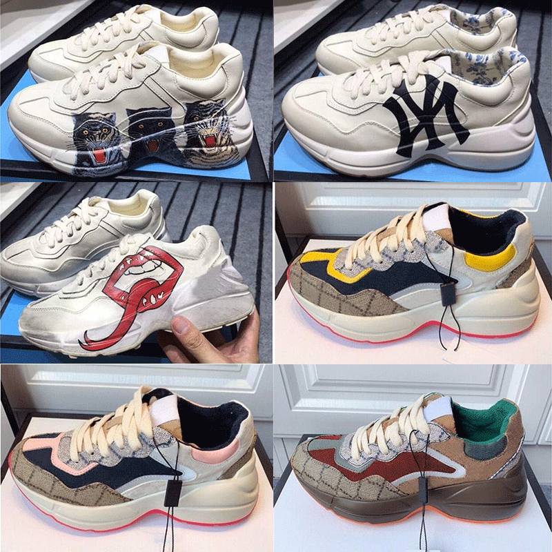 2021 Designer Casual Shoes Rhyton Sneaker Beige Men Trainers Vintage Luxury Chaussures Ladies Shoe Designers Sneakers with box size 35-45, Black
2021 Designer Casual Shoes Rhyton Sneaker Beige Men Trainers Vintage Luxury Chaussures Ladies Shoe Designers Sneakers with box size 35-45, Black